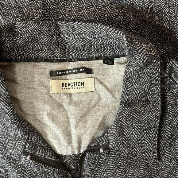 Kenneth Cole Reaction Men's Full Zip Long Sleeve Shirt - Size Large - Picture 4 of 4